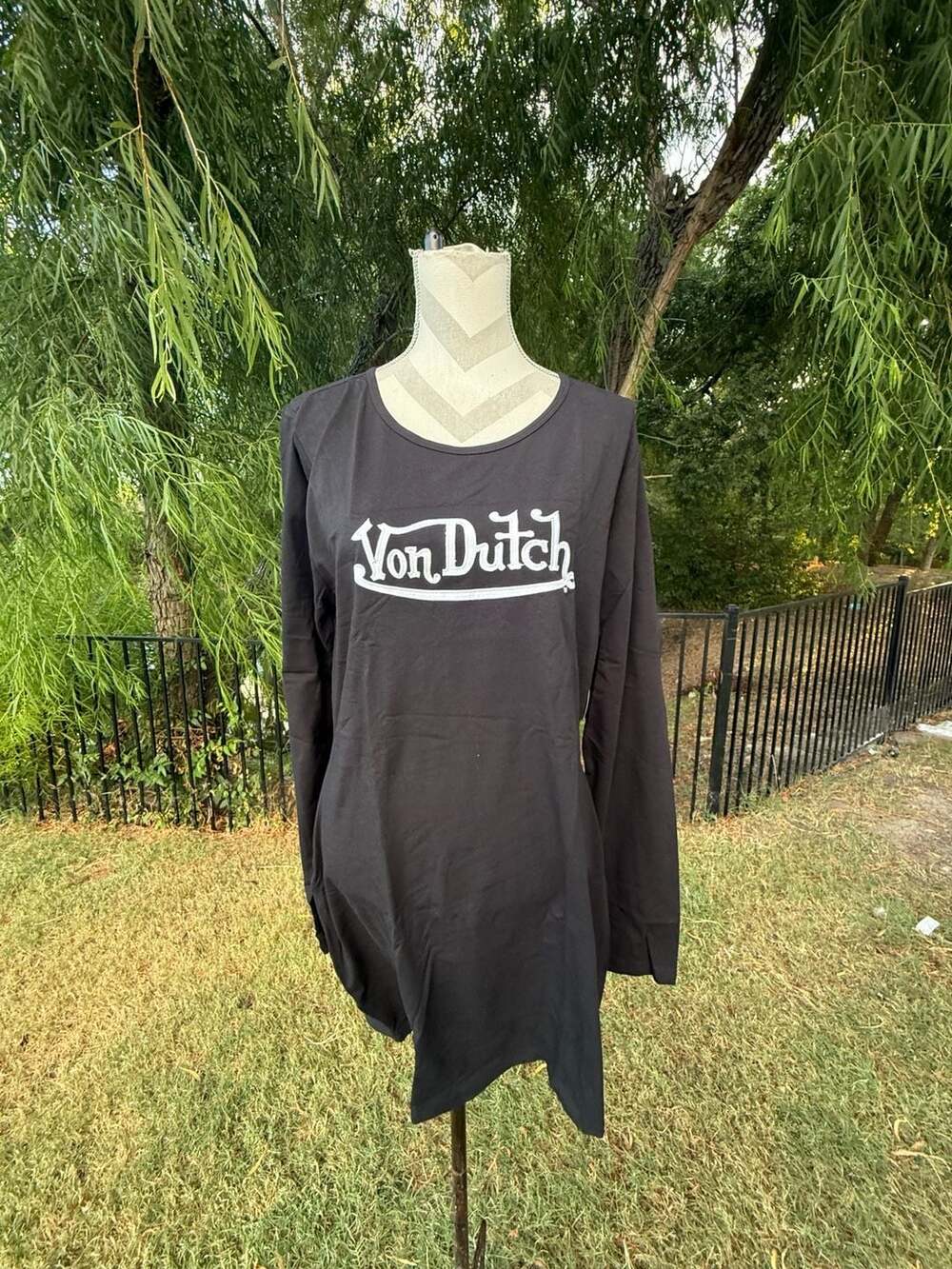 Von Dutch 1X Black Long Sleeve Mini Dress NWT